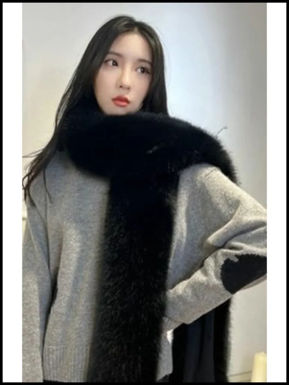 Fluffy Faux Fox Fur Shawl Womens Wedding 1920s Party Stole Shrug Neck Warmer